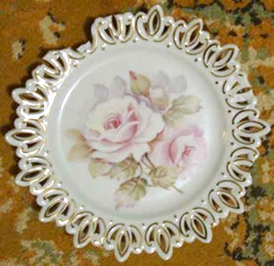 614 Pierced Edge Salad Plate by Lefton-1