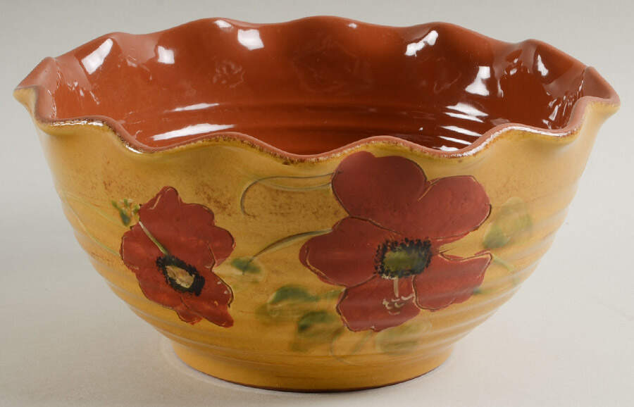 Fleur de Paradis Bowl-Ruffled 8" by Livingquarters-1
