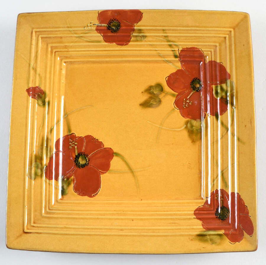 Fleur de Paradis Square Dinner Plate by Livingquarters-1