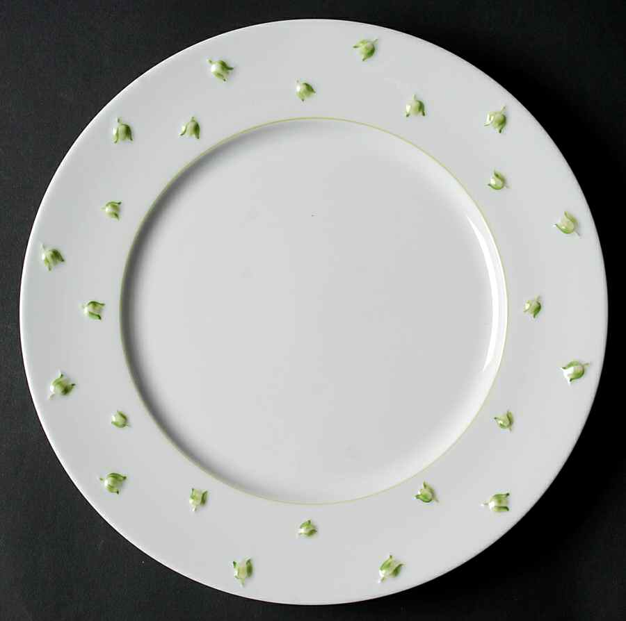 Muguet Green Dinner Plate by Lalique-1