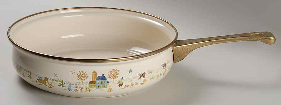 Country Design Collection 10" Metal Skillet No Lid by Lincoware-1