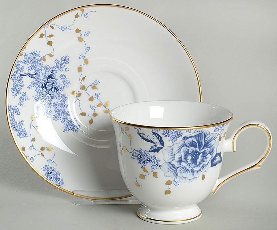 Garden Grove Footed Cup & Saucer Set by Lenox-1