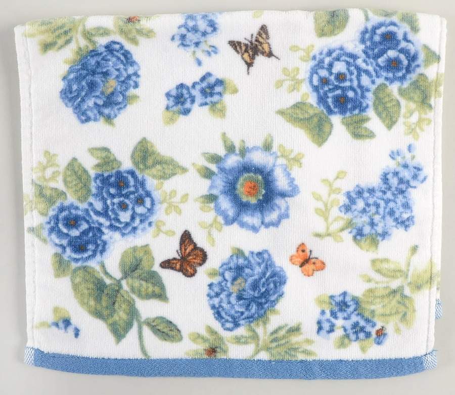 Butterfly Meadow Blue Fingertip Towel-Cloth by Lenox-1