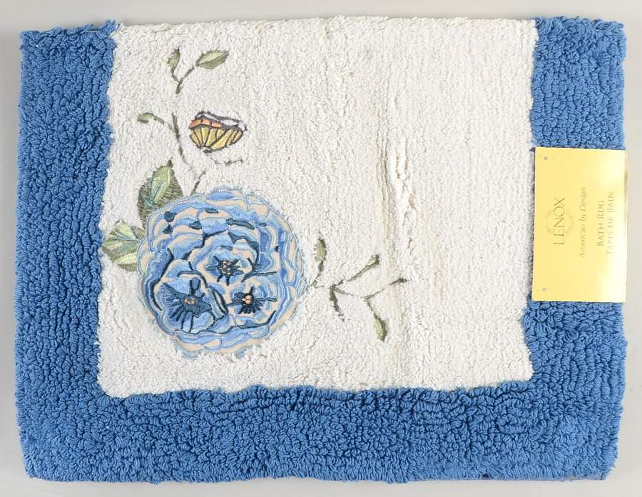 Butterfly Meadow Blue Bath Rug by Lenox-1