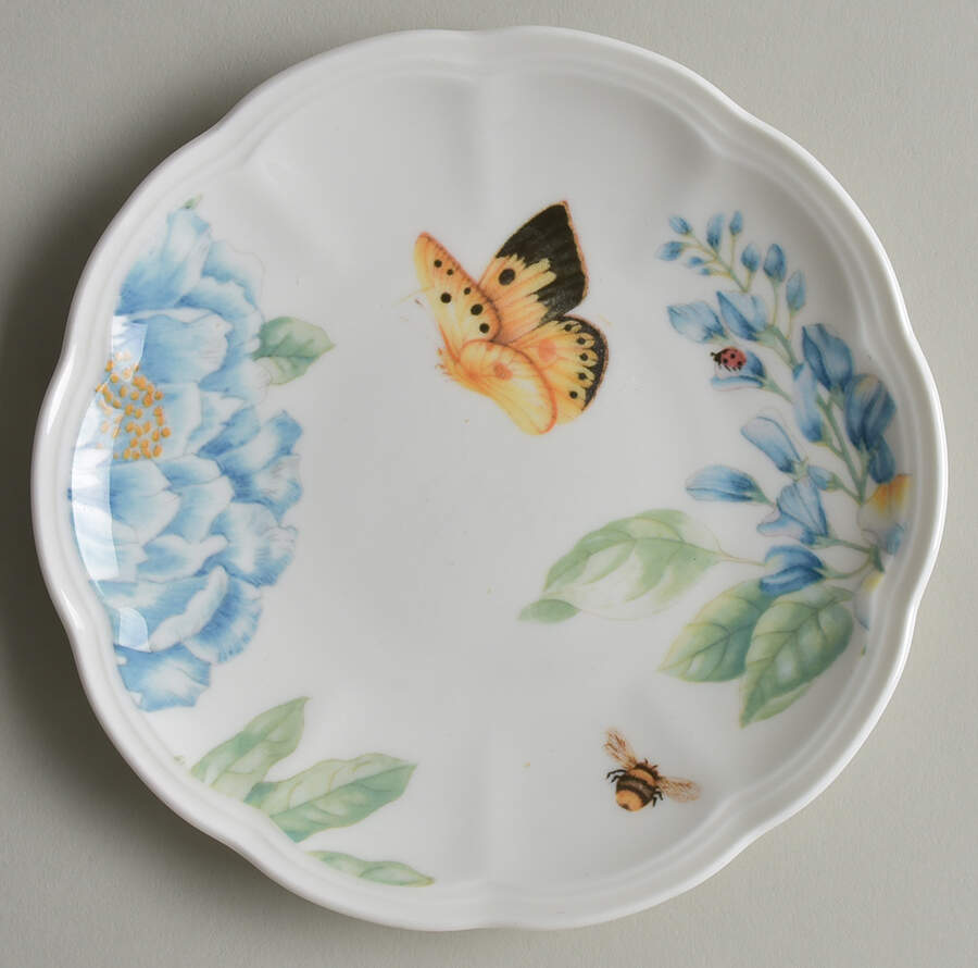Butterfly Meadow Blue Party Plate by Lenox-1