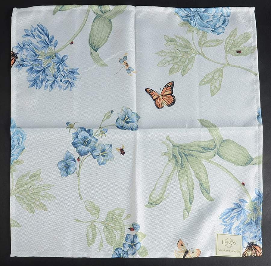 Butterfly Meadow Blue Cloth Napkin by Lenox-1