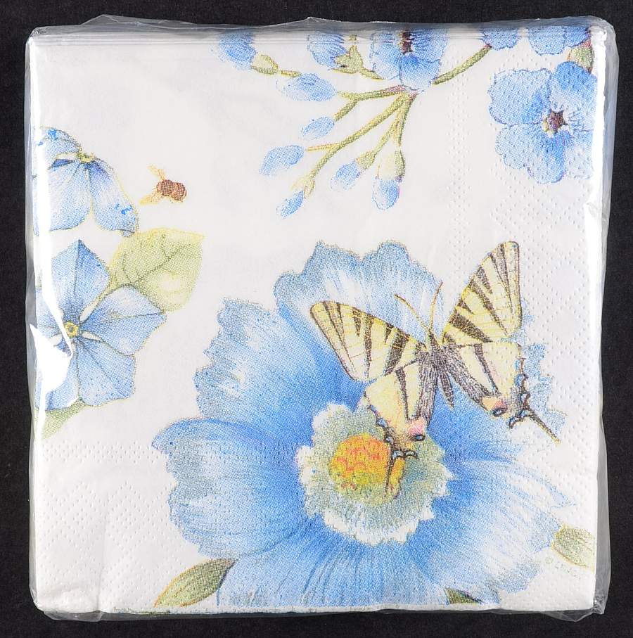 Butterfly Meadow Blue Package of Paper Beverage Napkins by Lenox-1