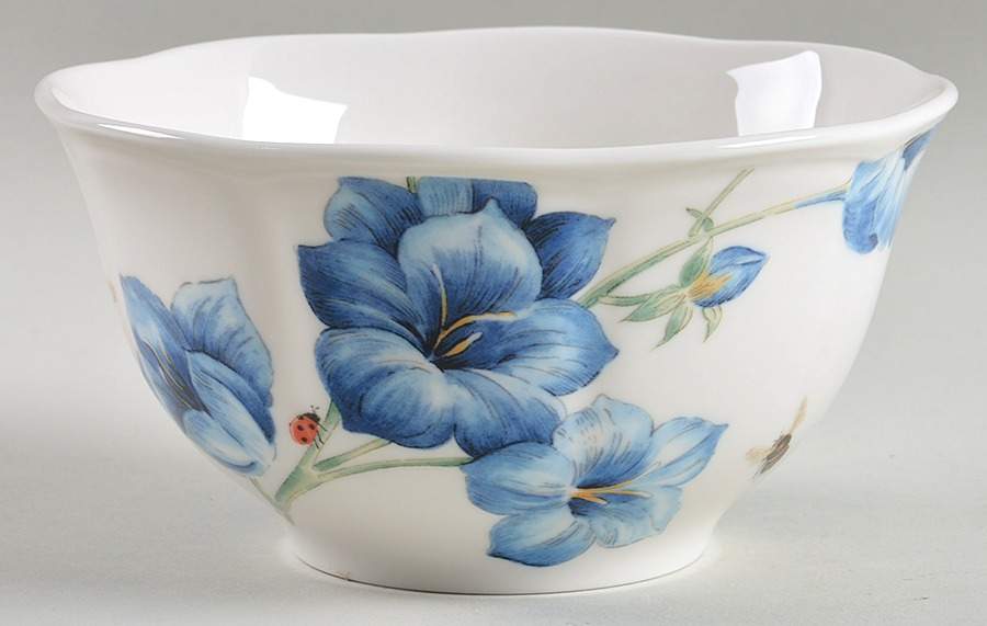 Butterfly Meadow Blue Soup/Cereal Bowl by Lenox-1