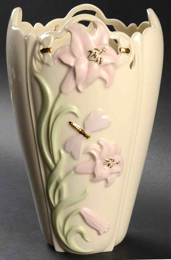 Lily & Dragonfly 9" Vase by Lenox-1