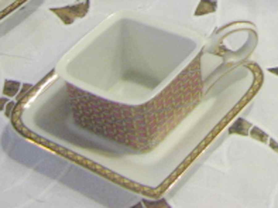 LIM586 Flat Cup & Saucer Set by Limoges-French-1