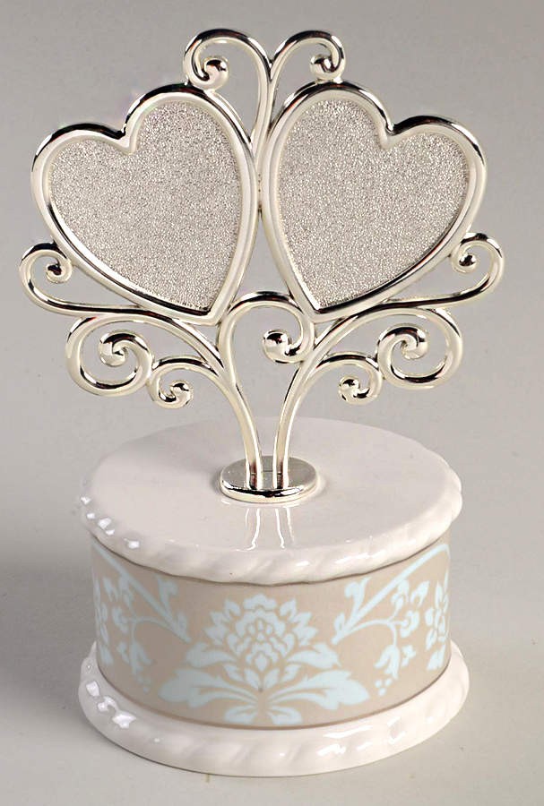 Westmore 2 Heart Cake Topper by Lenox-1