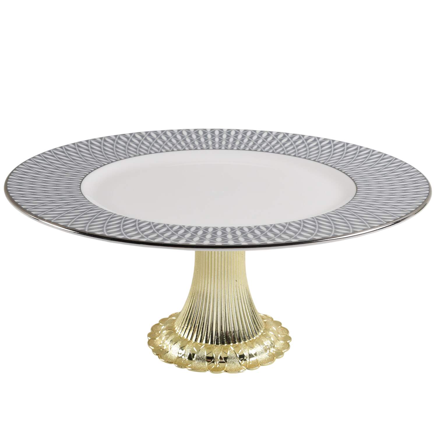 Mercer Drive Cake Stand with 4"-5" Metal Pedestal  Hc by Lenox-1