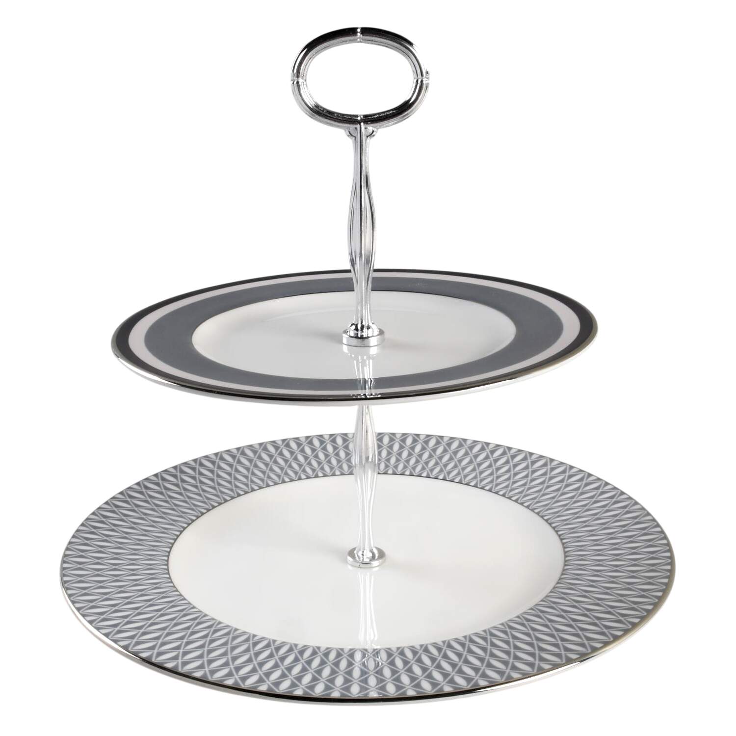 Mercer Drive 6 5/8"-10"  2 Tiered Serving Tray (Dp, Sp) HC by Lenox-1