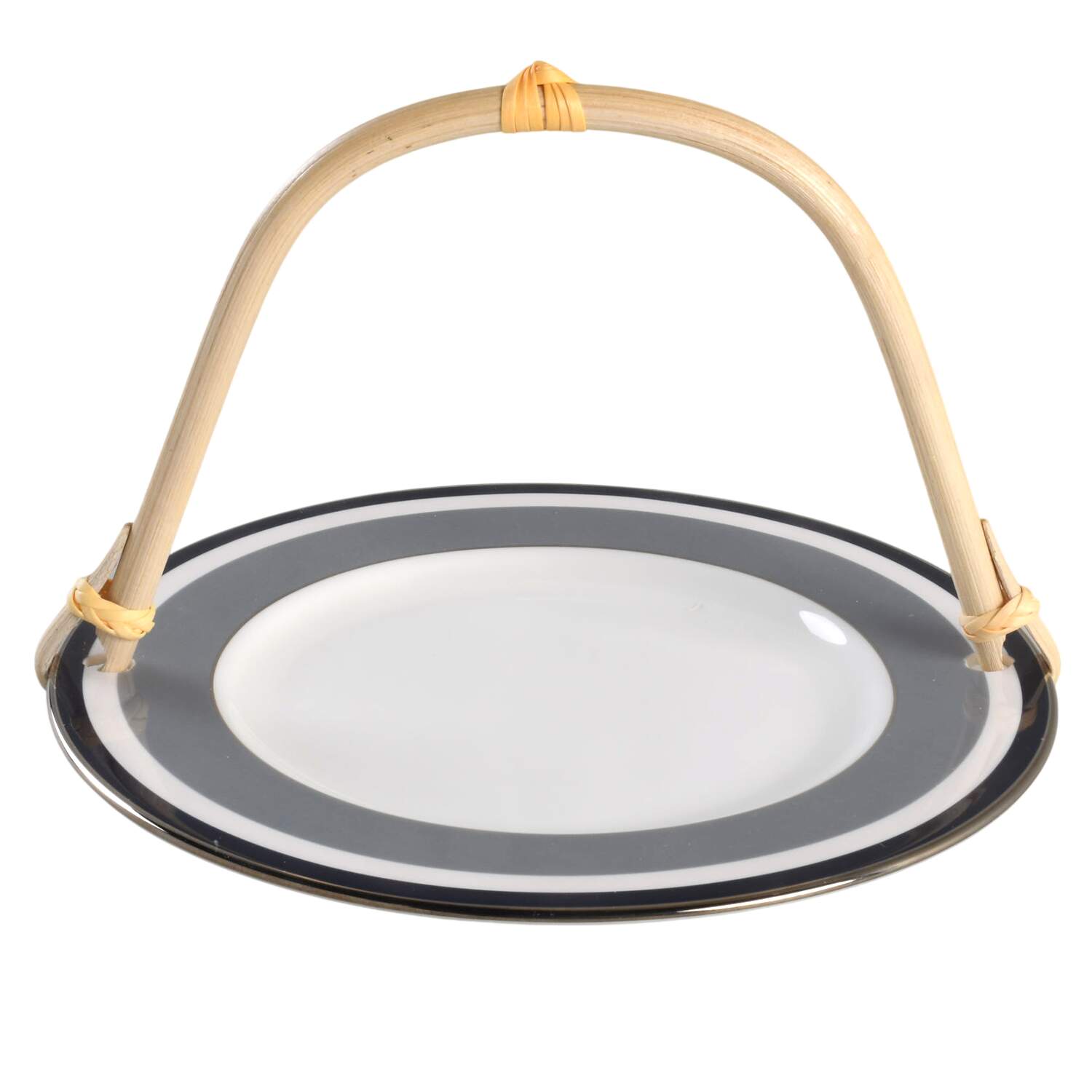 Mercer Drive 5 3/8"-5 5/8" Bamboo Handled Serving Plate  HC by Lenox-1