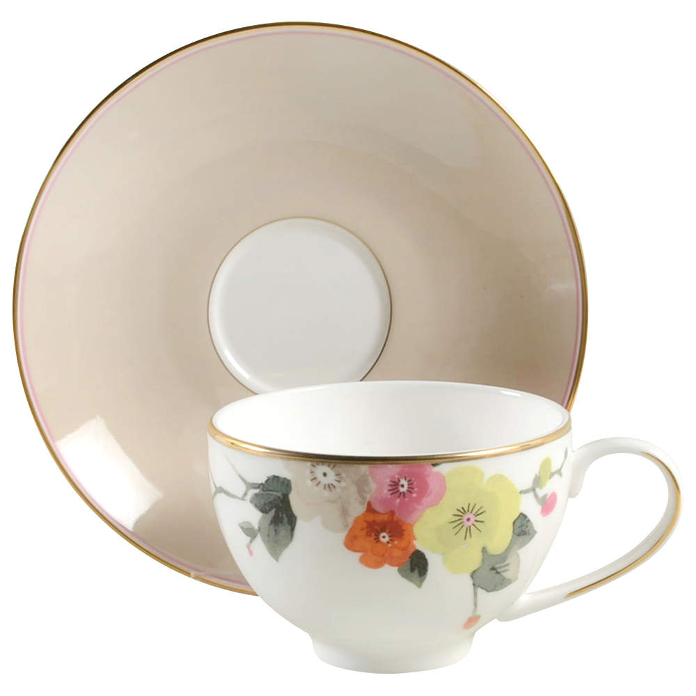 Waverly Pond Flat Cup & Saucer Set by Lenox-1