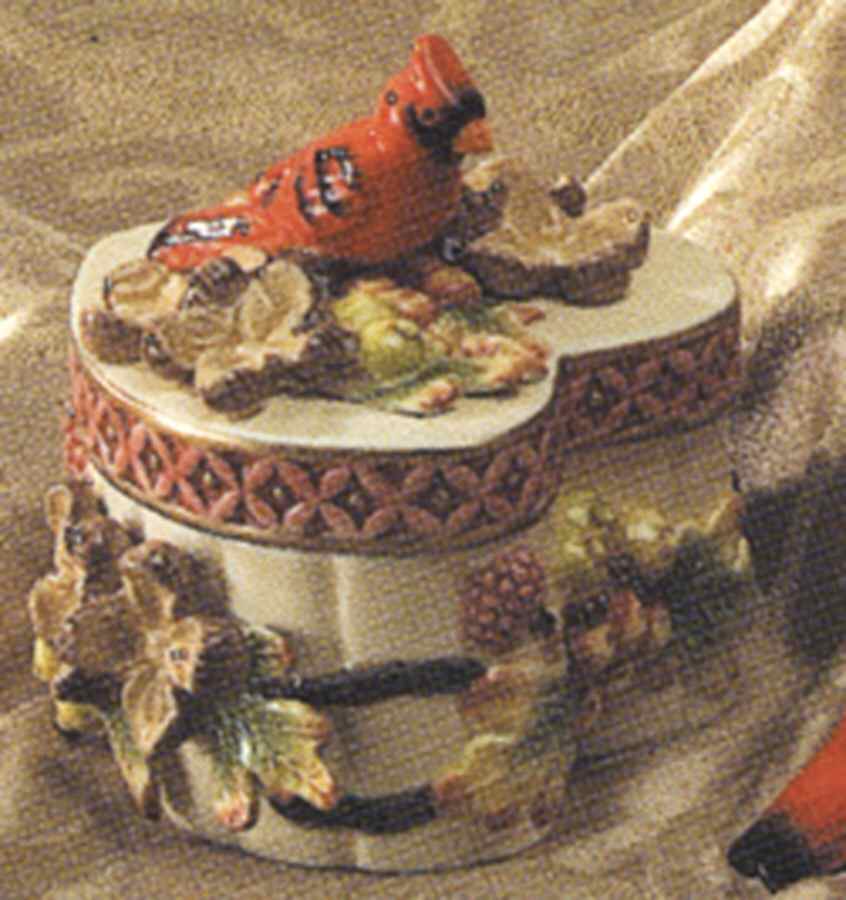 Cardinal Collection 5" Heart Shape Box & Lid by Lefton-1