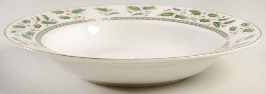 Affluent Christmas Rim Soup Bowl by Lynn's China-1