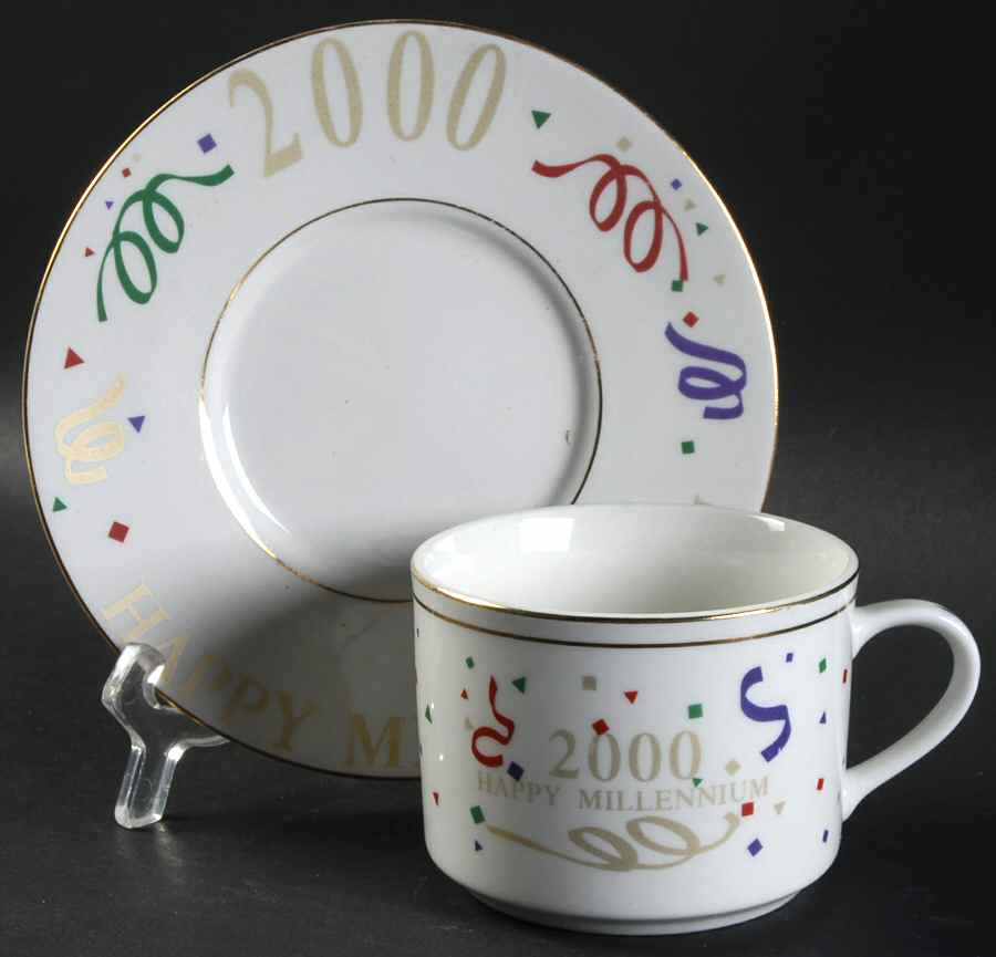 Millennium Flat Cup & Saucer Set by Lynn's China-1