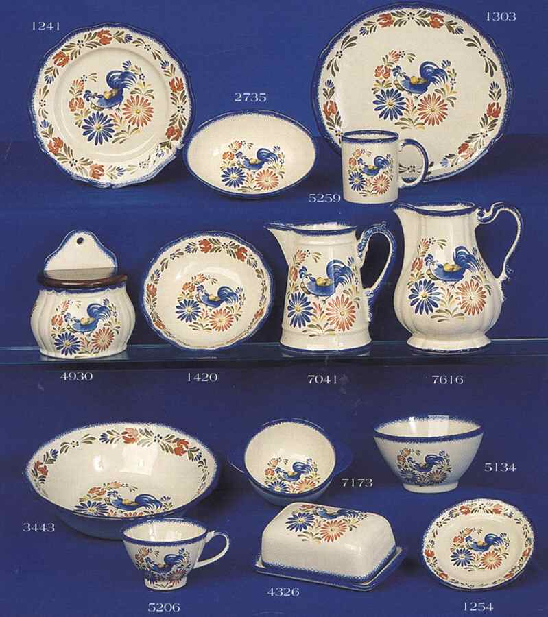 Coq Floral Dinner Plate by Luneville-1