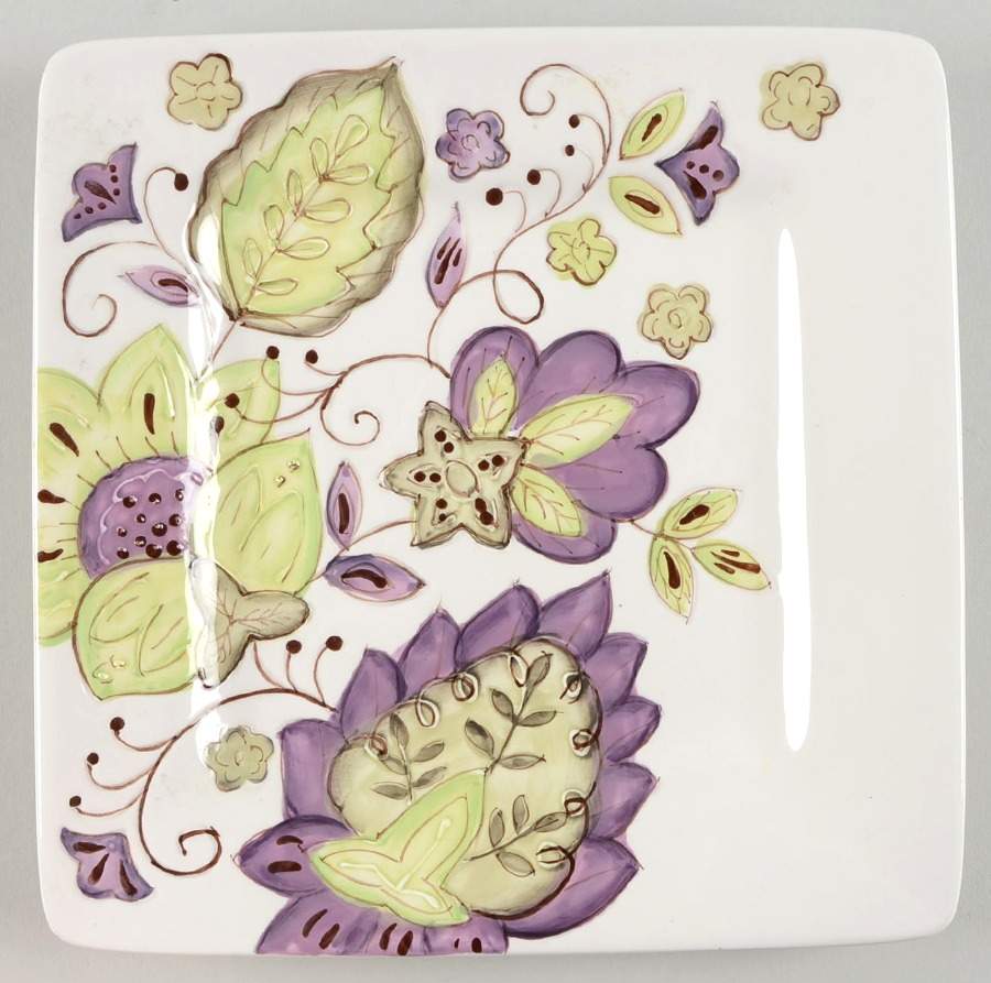 Moroccan Nights Square Salad Plate by Laurie Gates-1
