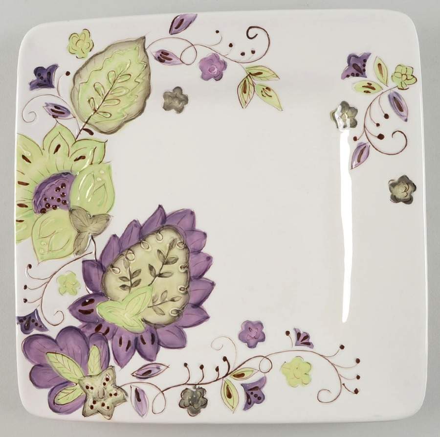 Moroccan Nights Square Dinner Plate by Laurie Gates-1