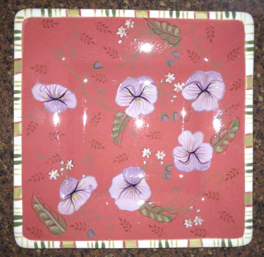 Ophelia Square Salad Plate by Living Art-1