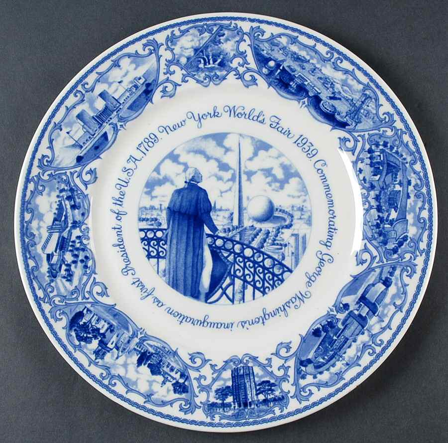 New York World's Fair 1939 Souvenir Dinner Plate by Scammell-1
