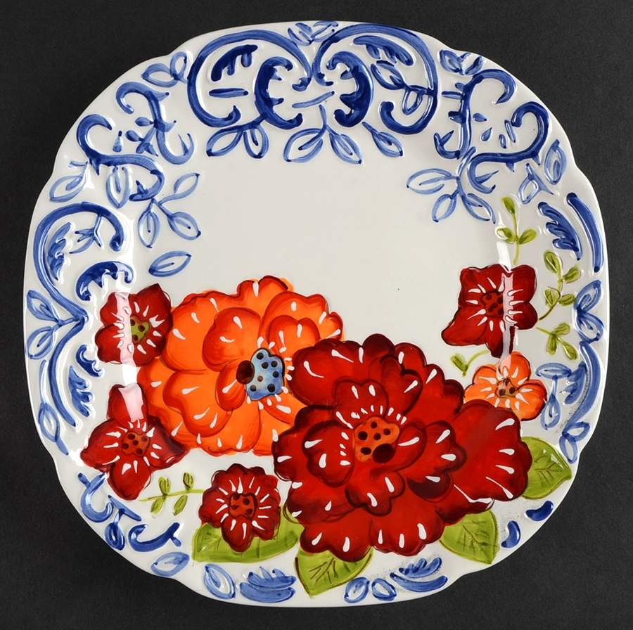 Cottage Rose Salad Plate by Laurie Gates-1