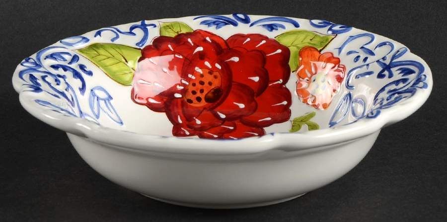 Cottage Rose Soup/Cereal Bowl by Laurie Gates-1