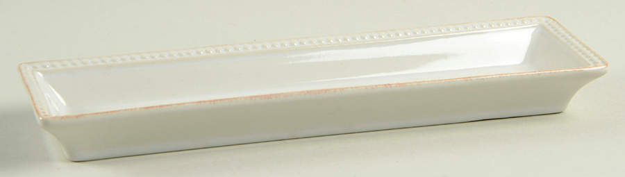 French Perle Bead White Relish/Olive Tray by Lenox-1