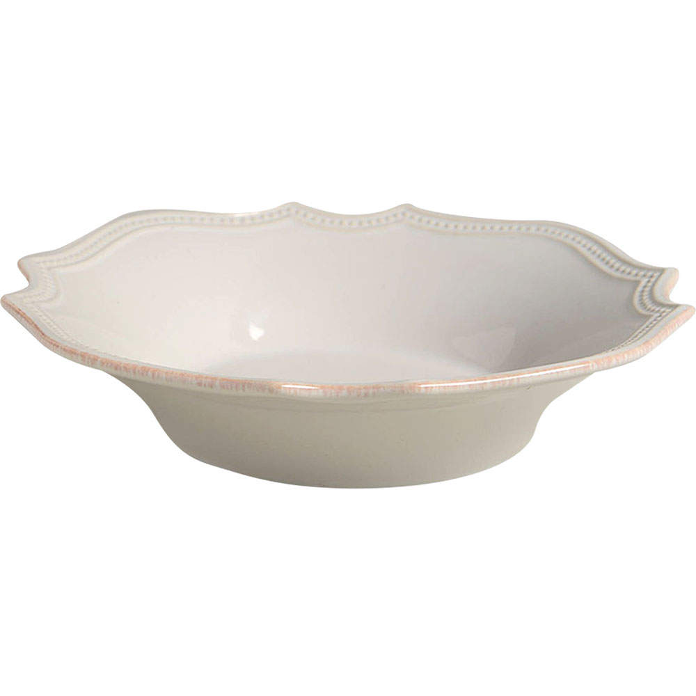 French Perle Bead White 8" Individual Pasta Bowl by Lenox-1