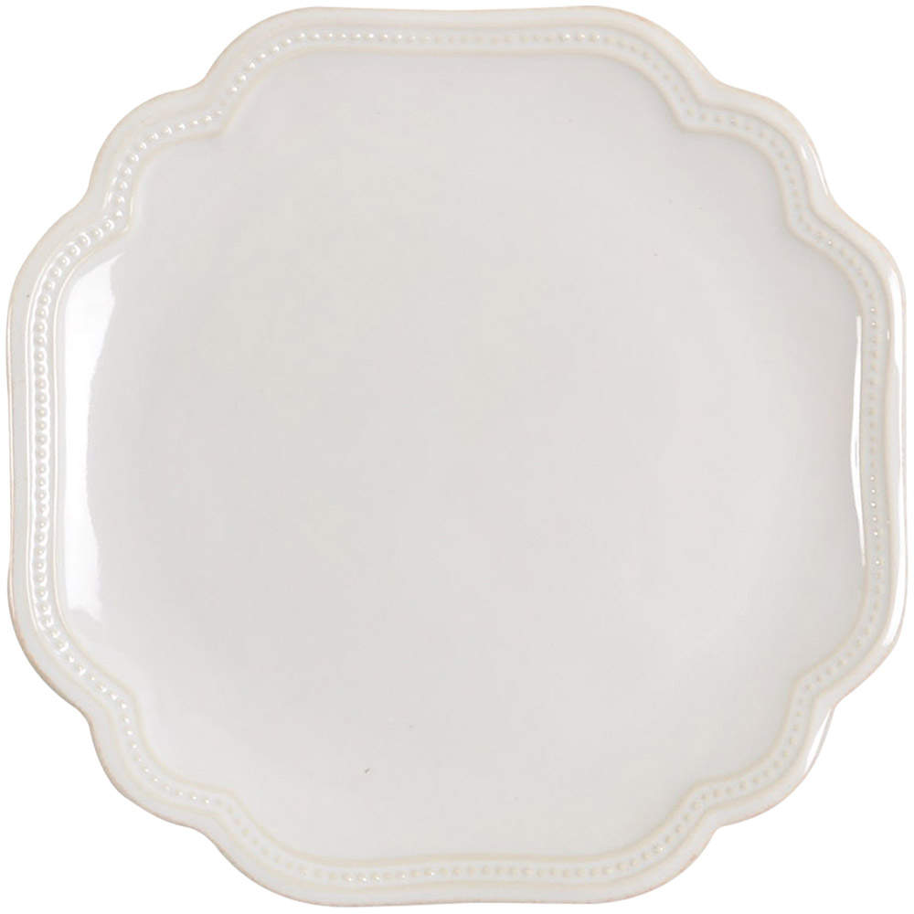 French Perle Bead White Accent Luncheon Plate by Lenox-1