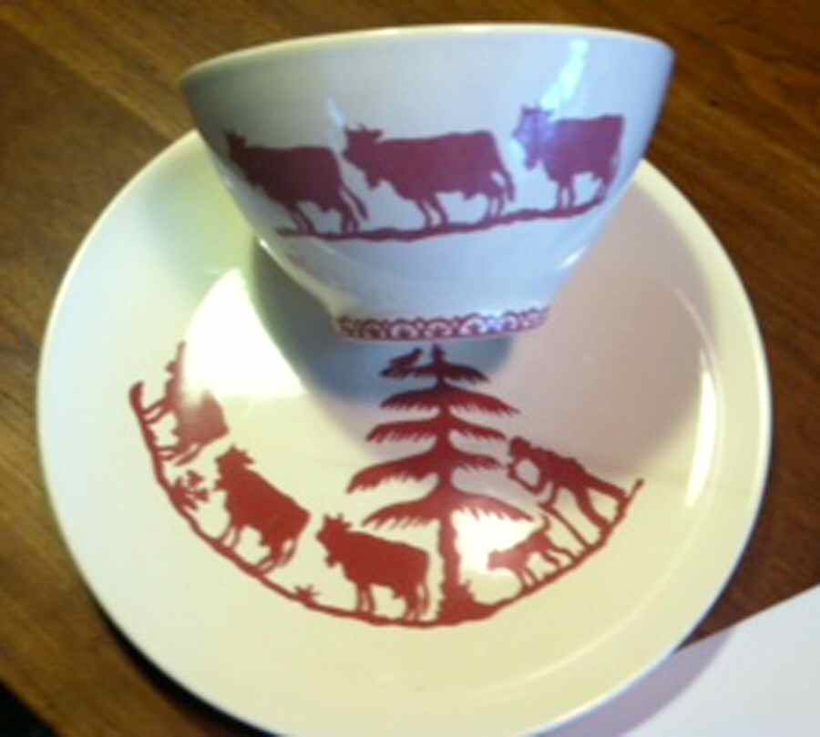 Angel des Montagnes Salad Plate by Luneville-1