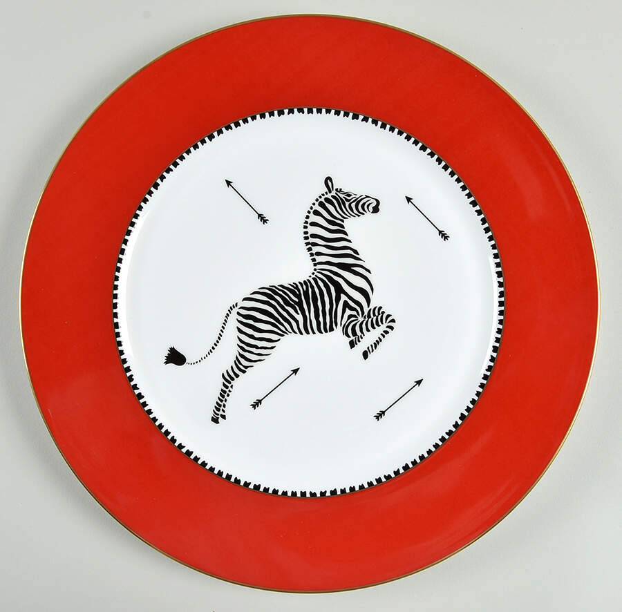 Zebras Gold Service Plate (Charger) by Lenox-1