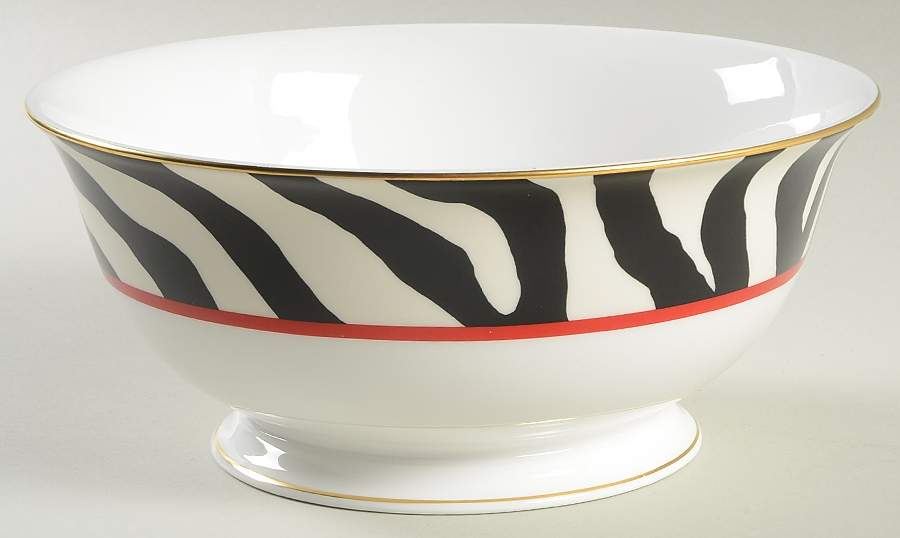 Zebras Gold 8" Round Serving Bowl by Lenox-1