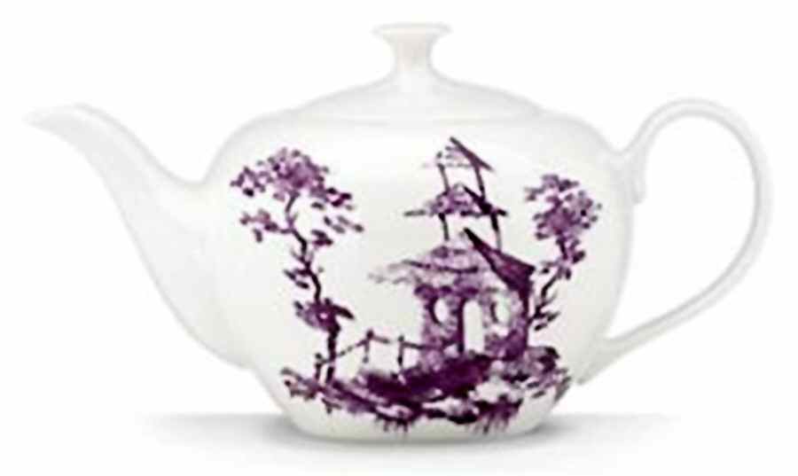 Toile Tale Amethyst Teapot & Lid by Lenox-1