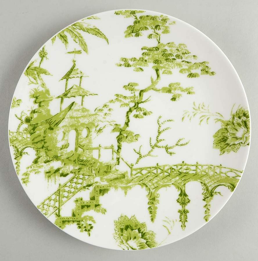 Toile Tale Chartreuse Coupe Accent Luncheon Plate by Lenox-1