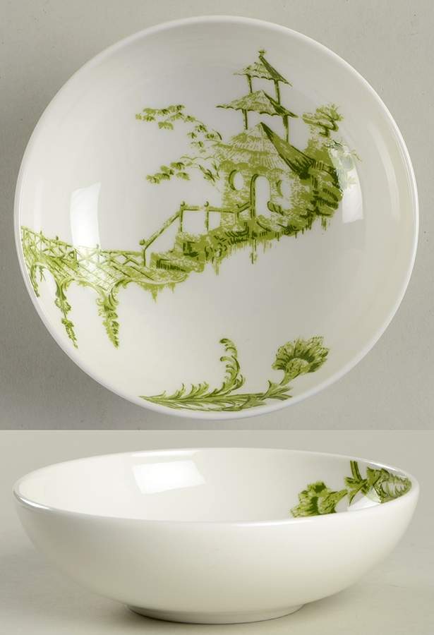 Toile Tale Chartreuse Fruit/Dessert (Sauce) Bowl by Lenox-1