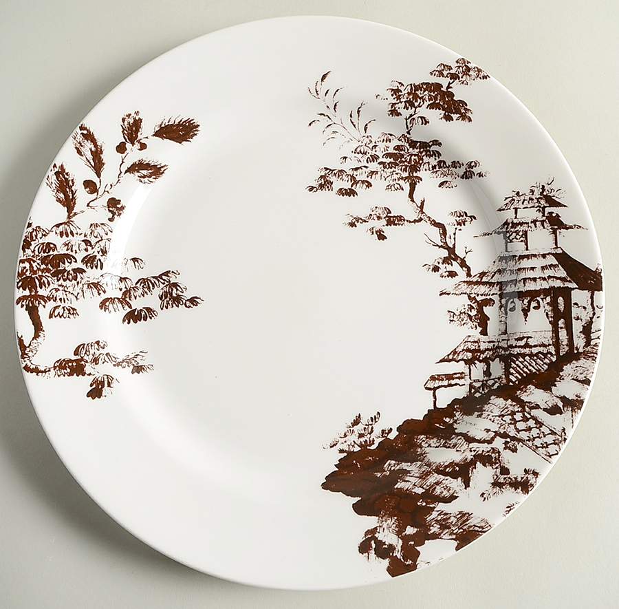 Toile Tale Chocolate Dinner Plate by Lenox-1