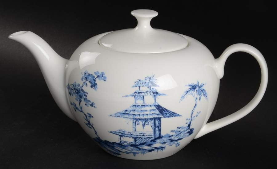 Toile Tale Sky Blue Teapot & Lid by Lenox-1