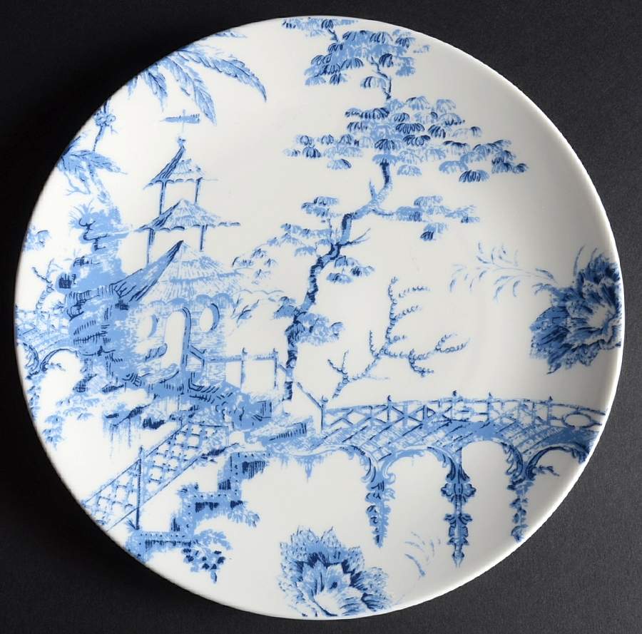 Toile Tale Sky Blue Coupe Accent Luncheon Plate by Lenox-1