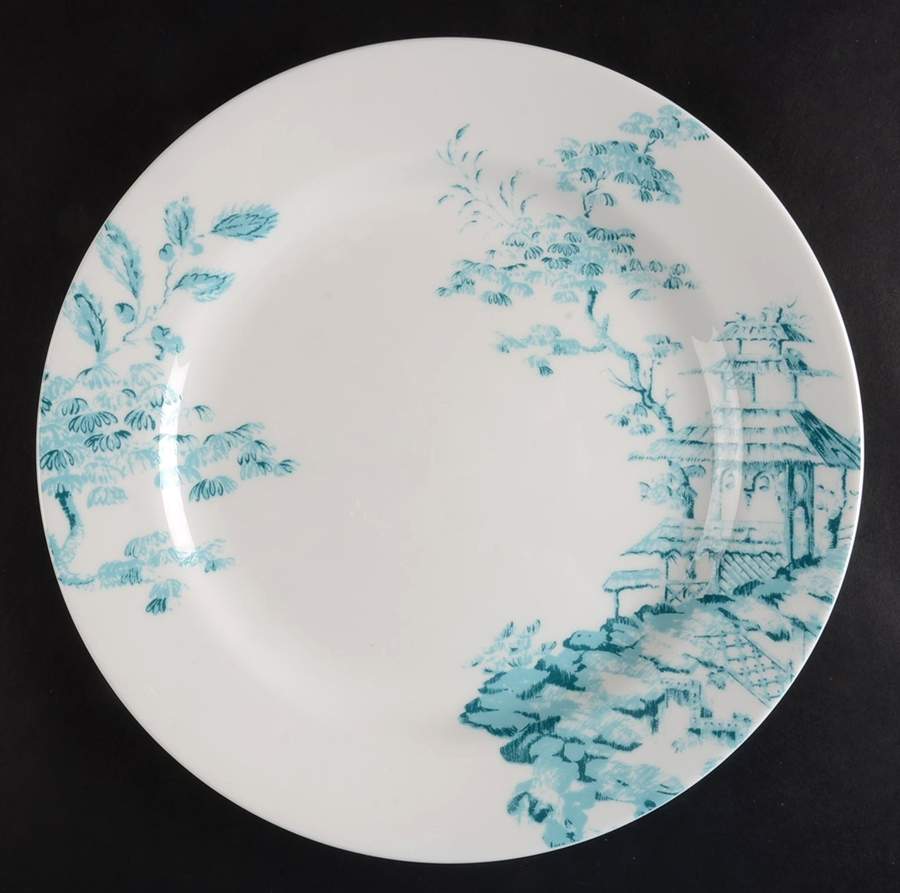 Toile Tale Teal Dinner Plate by Lenox-1