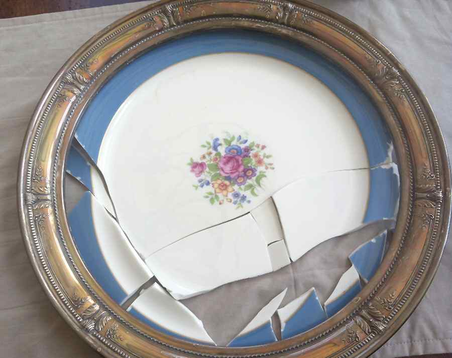 M357F 12" Chop Plate/Round Platter W/Sterling Rim by Lenox-1