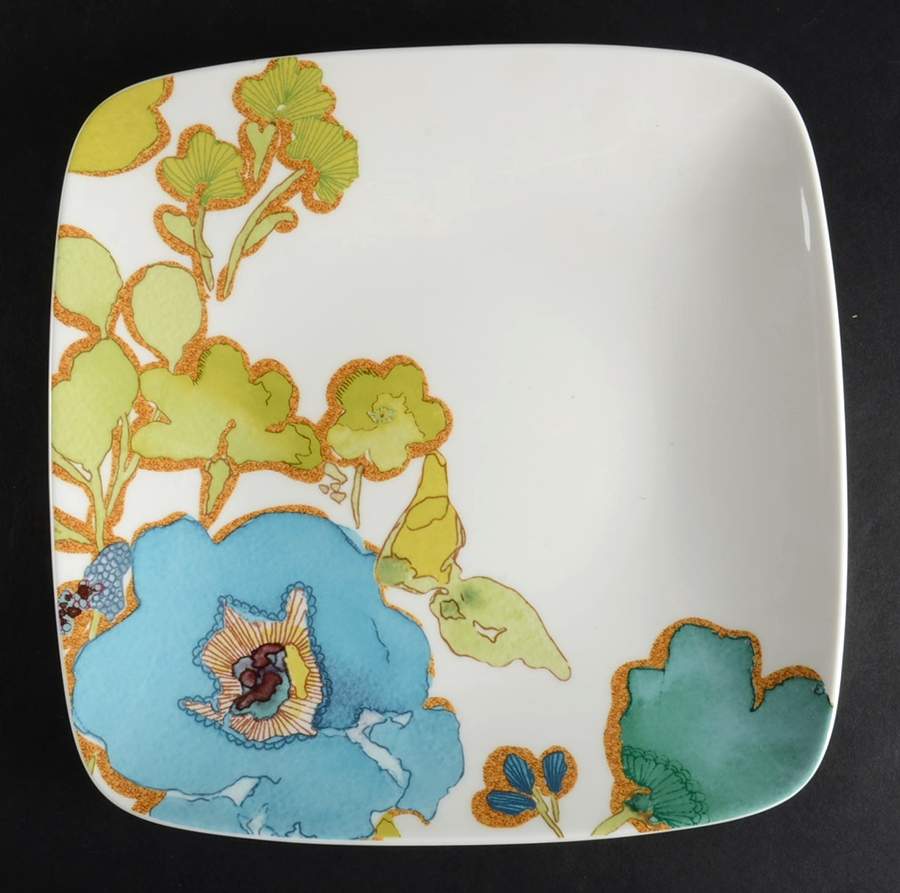 Floral Fusion Blue Square Dinner Plate by Lenox-1