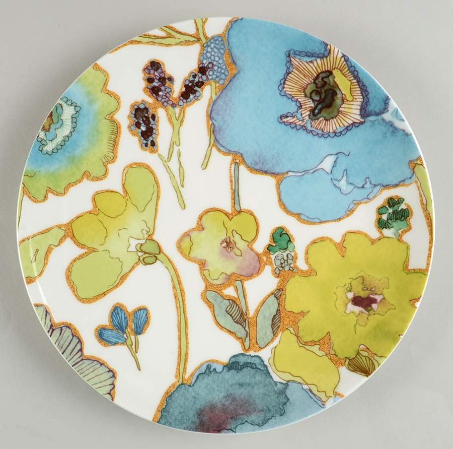 Floral Fusion Blue Accent Luncheon Plate by Lenox-1
