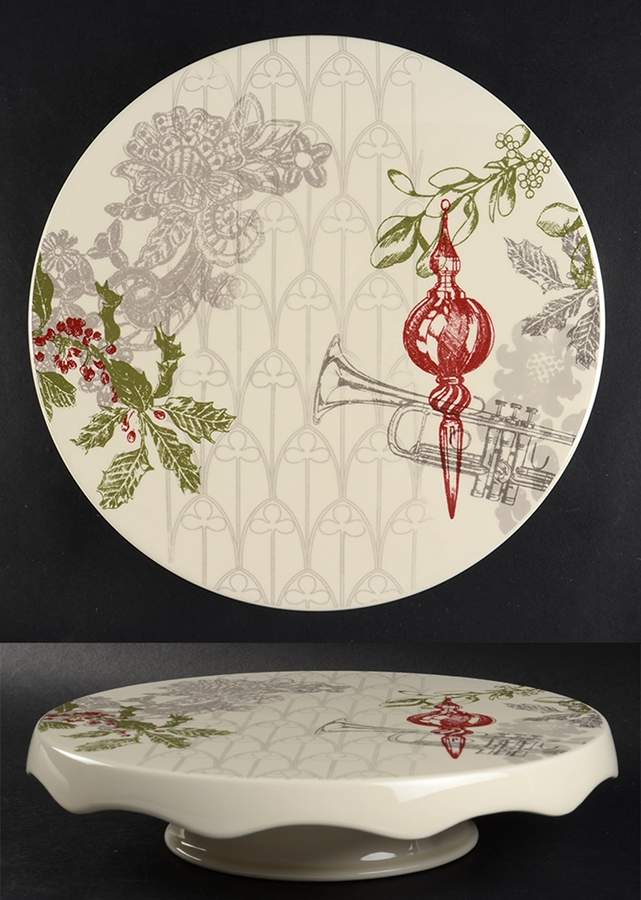 Vintage Jubilee 11" Diameter Pedestal Cake Stand by Lenox-1