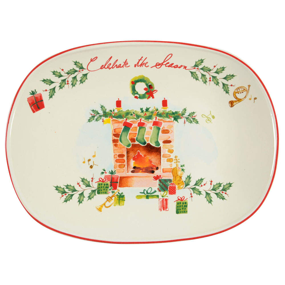 Holiday Inspirations & Illustrations 10" Oblong Tray by Lenox-1