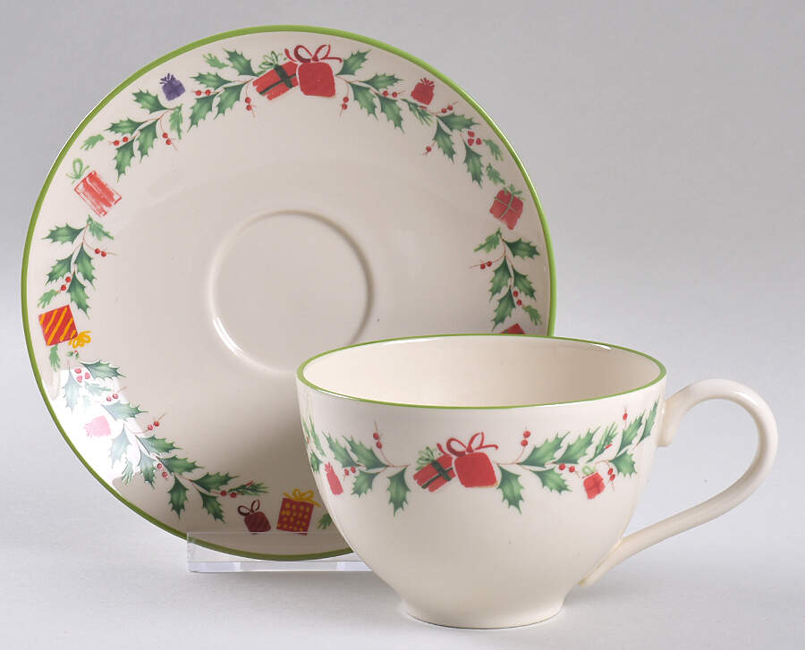 Holiday Inspirations & Illustrations Footed Cup & Saucer Set by Lenox-1