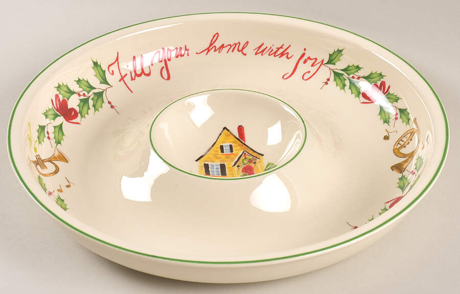 Holiday Inspirations & Illustrations 1 Piece Chip & Dip by Lenox-1