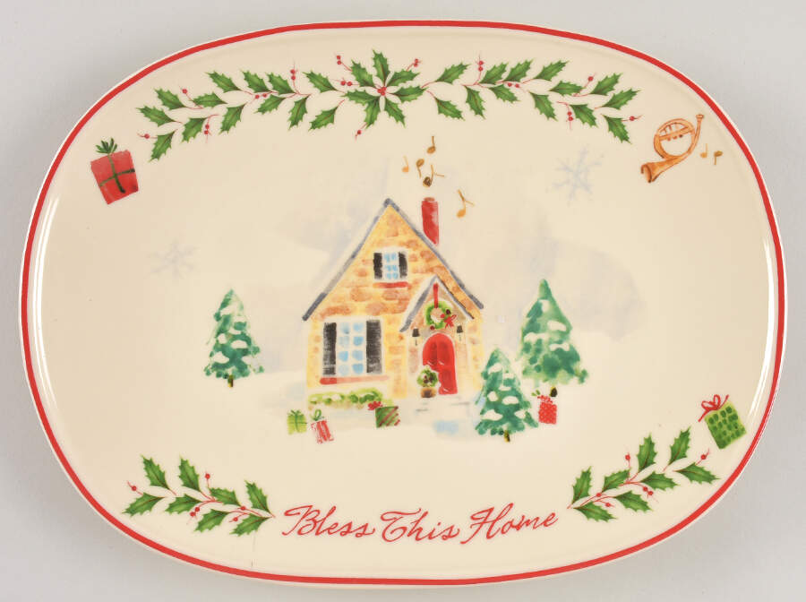 Holiday Inspirations & Illustrations 10" Oblong Tray by Lenox-1